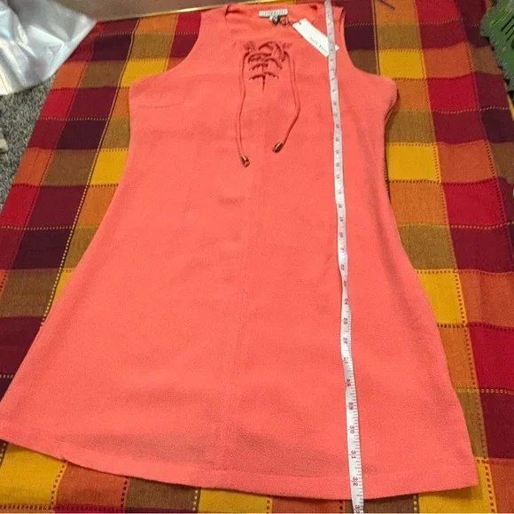 Coral Sleeveless Lace-Up dress - Picture 5 of 12